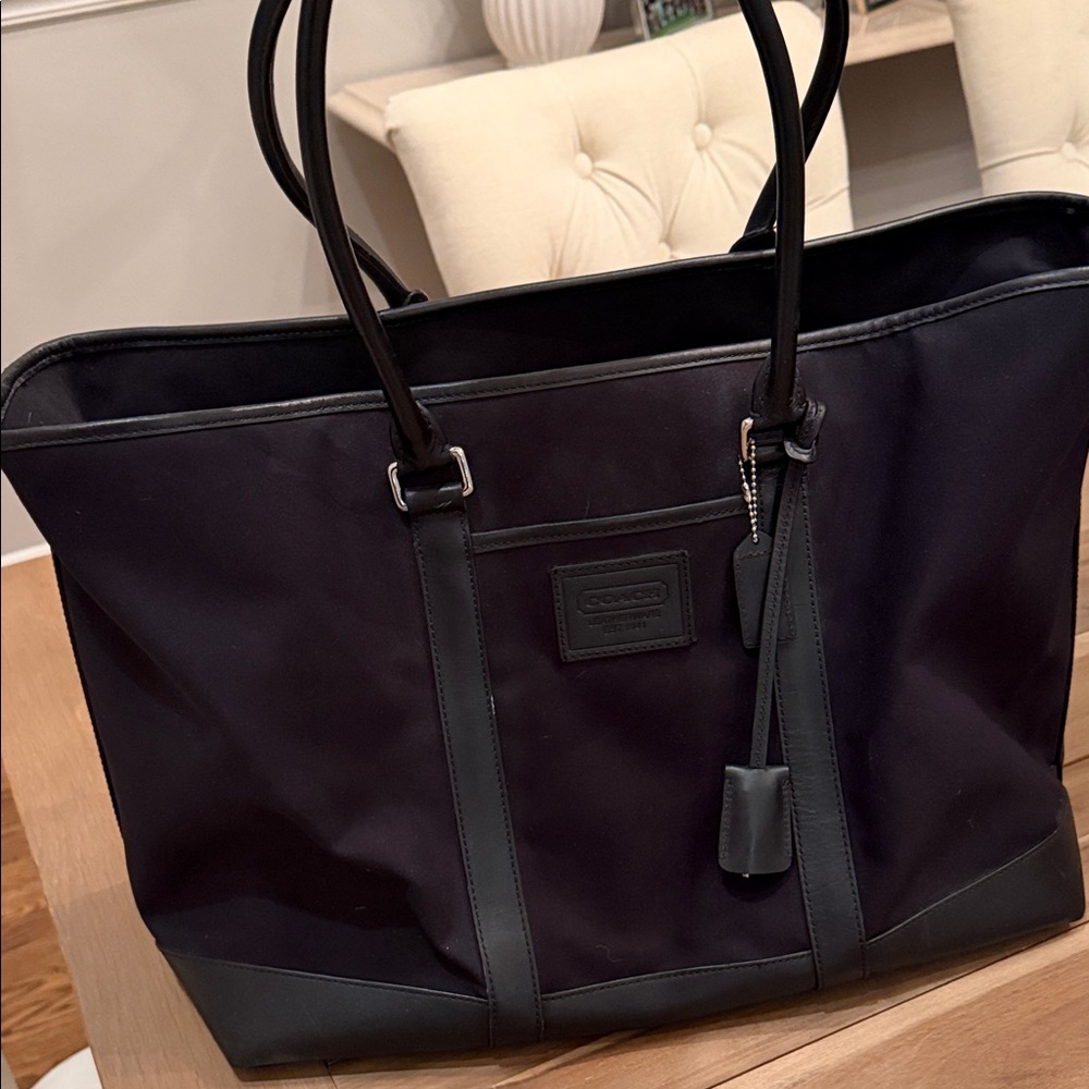 Coach Black Nylon Tote